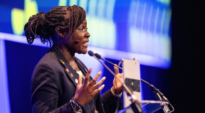 Dame Dr Maggie Aderin-Pocock at the 2024 CIPD annual conference and exhibition