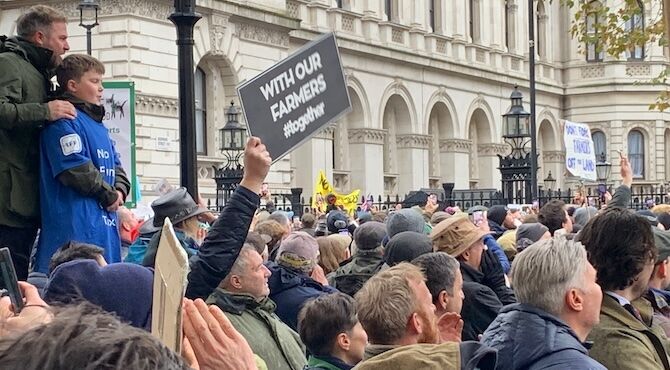 Farmers protest in London about changes to inheritance tax