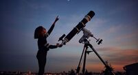 girl-telescope-stock-image