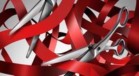 cutting-red-tape-stock-image